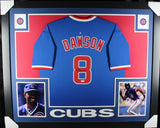 ANDRE DAWSON (Cubs blue SKYLINE) Signed Autographed Framed Jersey JSA