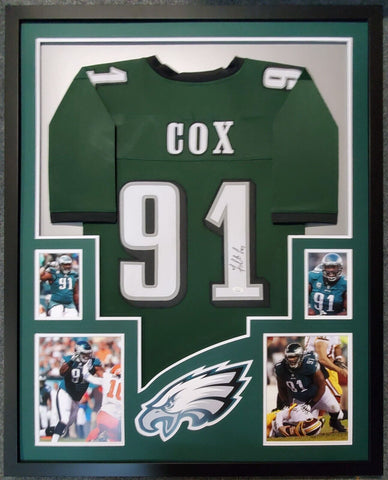 FRAMED PHILADELPHIA EAGLES FLETCHER COX AUTOGRAPHED SIGNED JERSEY JSA COA
