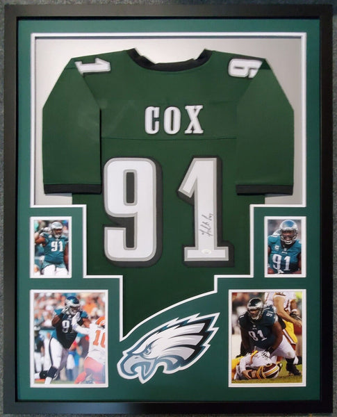 FRAMED PHILADELPHIA EAGLES FLETCHER COX AUTOGRAPHED SIGNED JERSEY JSA COA