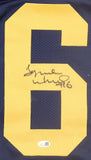 Tyrone Wheatley Signed Michigan Wolverines Jersey (JSA) New York Giants R.B.