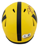 Commanders Frankie Luvu Authentic Signed Rave Speed Mini Helmet BAS Witnessed