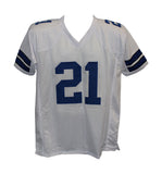 Deion Sanders Autographed/Signed Pro Style White Jersey Beckett 30676