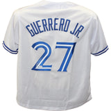 Vlad Guerrero Jr. Autographed/Signed Pro Style White Jersey JSA 43336