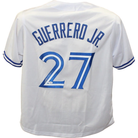 Vlad Guerrero Jr. Autographed/Signed Pro Style White Jersey JSA 43336