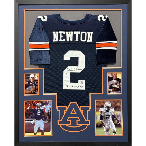 Cam Newton Autographed Signed Framed Auburn 4P Jersey GTSM