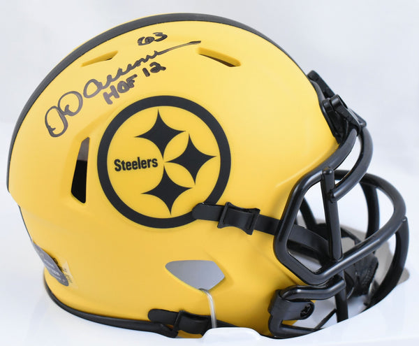 Dermontti Dawson Autographed Steelers Rave Speed Mini Helmet w/HOF - Prova