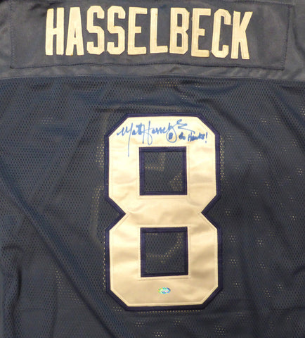 Seahawks Matt Hasselbeck Autographed Blue Authentic Reebok Jersey MCS Holo 87252
