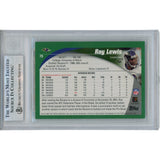 Ray Lewis Autographed/Signed 2002 Topps #79 Trading Card Slab Beckett 53488
