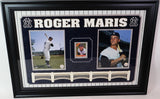 Roger Maris Signed Auto Card in 34"W x 24"H Framed Collage PSA/DNA