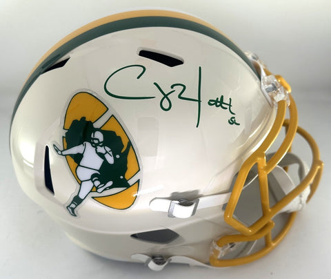 Packers CLAY MATTHEWS Signed Full Size RETRO Replica Speed Helmet AUTO - BAS