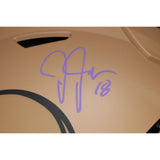 Justin Jefferson Signed Minnesota Vikingd SpeedFlex Salute Helmet BAS 42720