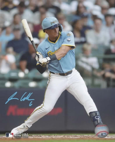 ISAAC COLLINS - Milwaukee Brewers Outfielder - Signed 8x10 Photo #4 AUTO