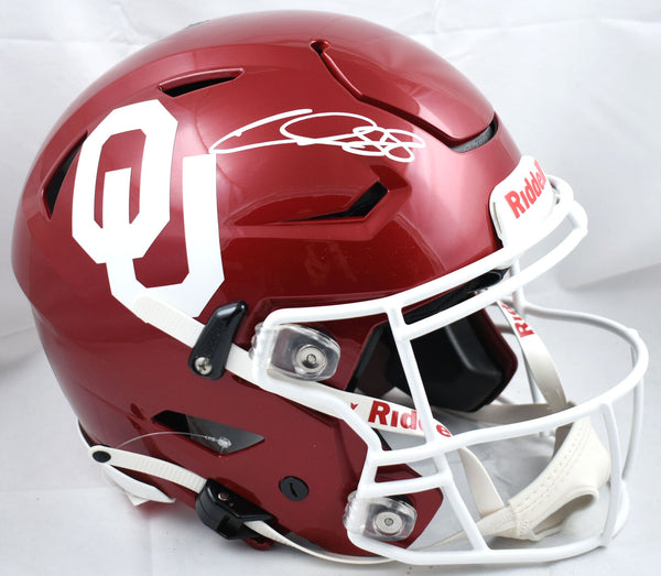 oklahoma sooners speedflex helmet CeeDee Lamb Autographed Oklahoma Sooners F/S Speed Flex Helmet