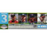 C Biggio, R Johnson, P Martinez, J Smoltz Signed HOF Induction Mega Ticket