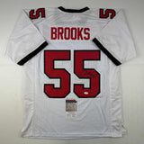 Autographed/Signed Derrick Brooks Tampa Bay White Football Jersey JSA COA
