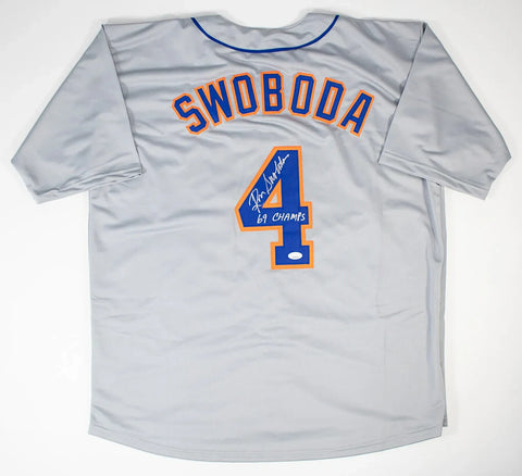 Ron Swoboda "69 Champs" Signed New York Mets Jersey (JSA COA) 1969 WS The Catch