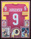 FRAMED WASHINGTON FOOTBALL SONNY JURGENSEN AUTOGRAPHED SIGNED JERSEY JSA COA