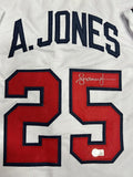 Atlanta Braves Outfielder ANDRUW JONES Signed Custom Jersey AUTO - BAS