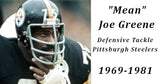 Mean Joe Greene Signed Pittsburgh Steelers Full-Size Helmet (Beckett) HOF 1987