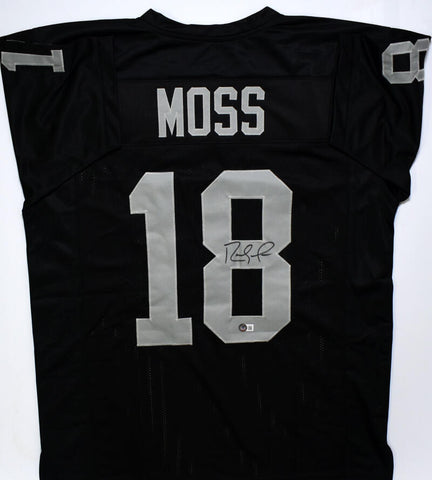 Randy Moss Autographed Black Pro Style Jersey - Beckett W Hologram *Black