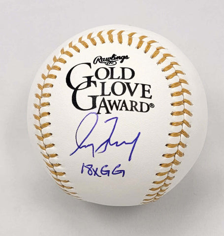 Greg Maddux Signed Braves Cubs Gold Glove Baseball W/ 18X GG Beckett Witnessed