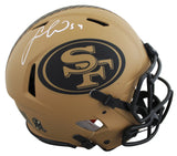49ers Fred Warner Signed STS II Full Size Speed Proline Helmet W/ Case BAS