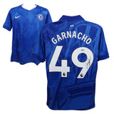 Alejandro Garnacho Signed Chelsea FC Home Soccer Jersey #49 with Beckett COA