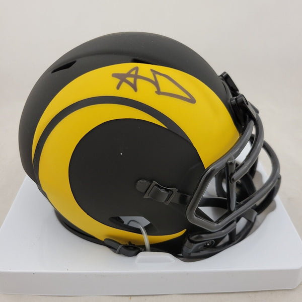AARON DONALD SIGNED LA RAMS ECLIPSE SPEED MINI HELMET BECKETT QR