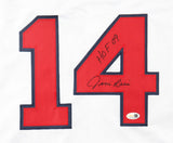 Jim Rice Signed Boston Red Sox White Jersey Inscribed HOF 09 (JSA) 1978 A.L. MVP