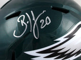 Brian Dawkins Autographed Eagles F/S Speed Helmet-Beckett W Hologram *Silver