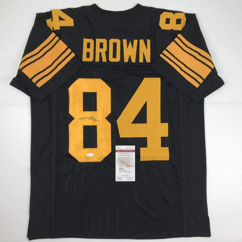 Autographed/Signed Antonio Brown Pittsburgh Steelers CR Black Jersey JSA COA