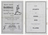 (9) Walters, Foxx, Williams, Cronin +5 Signed 1941 Reds vs. Red Sox Program PSA