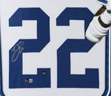 Emmitt Smith Signed Cowboys 35x43 Framed Jersey (Beckett) 3xSuper Bowl Champion