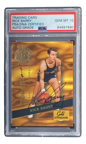 Rick Barry Signed 1994 Signature Rookies #HOF2 Trading Card PSA/DNA Gem MT 10