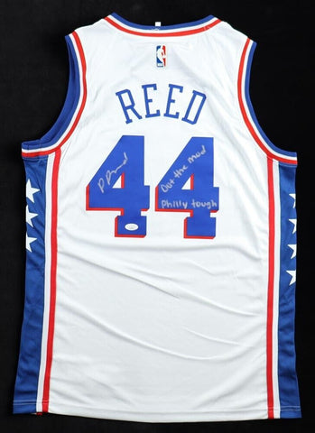 Paul Reed Signed Philadelphia 76ers Jersey "Out the Mud" & "Philly Tough JSA COA