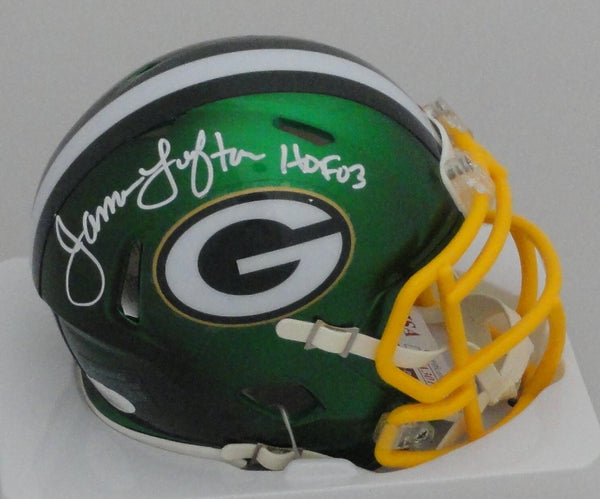 Packers JAMES LOFTON Signed Riddell FLASH Speed Mini Helmet w/ "HOF '03" - JSA