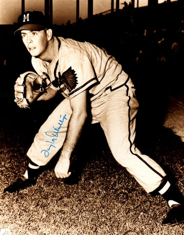 Milwaukee Braves TAYLOR PHILLIPS Signed 8x10 Photo #2 AUTO - 1957 WS Champs