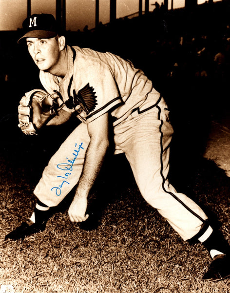 Milwaukee Braves TAYLOR PHILLIPS Signed 8x10 Photo #2 AUTO - 1957 WS Champs
