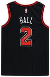 Lonzo Ball Bulls Signed Jordan Brand 2021-22 Black Statement Swingman Jersey