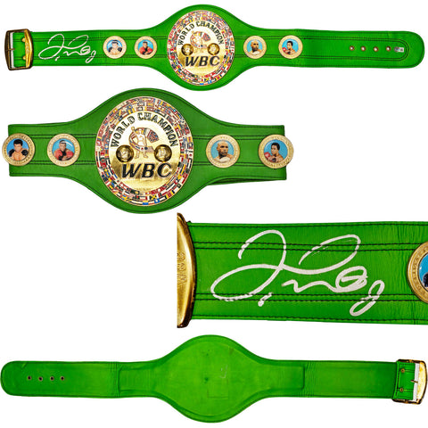 FLOYD MAYWEATHER JR. AUTOGRAPHED LIME WBC BOXING BELT BECKETT 221645
