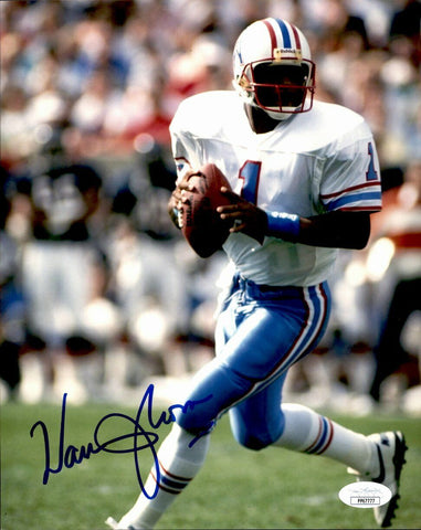 Warren Moon HOF Houston Oilers Signed/Autographed 8x10 Photo JSA 162152
