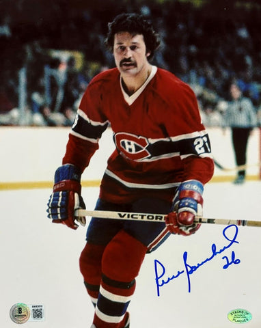 Pierre Bouchard Signed 8x10 Montreal Canadiens Photo BAS