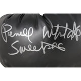 Pernell Sweat Pea Whitaker Autographed Black Everlast L Boxing Glove JSA 53559