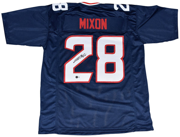 JOE MIXON AUTOGRAPHED HOUSTON TEXANS 2024 NEW #28 NAVY JERSEY BECKETT