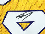 LAKERS SHAQUILLE SHAQ O'NEAL AUTOGRAPHED YELLOW JERSEY ON 4 BECKETT 191013