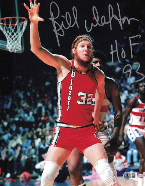 Bill Walton Autographed 11x14 Photo Trail Blazers "HOF 93" Beckett QR #SB30714