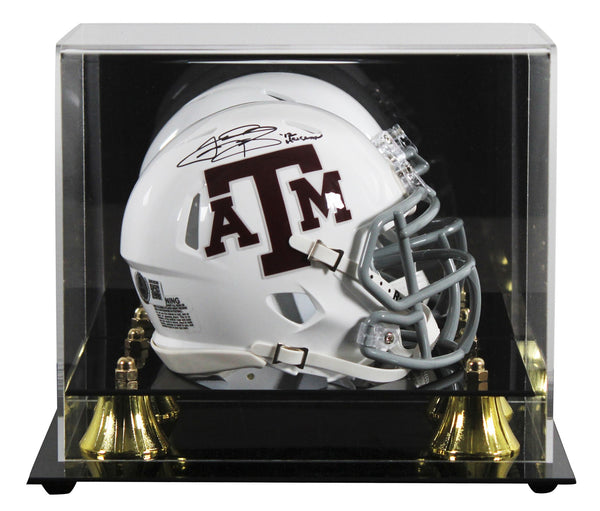 Texas A&M Johnny Manziel "12 HT" Signed White Speed Mini Helmet W/ Case BAS Wit