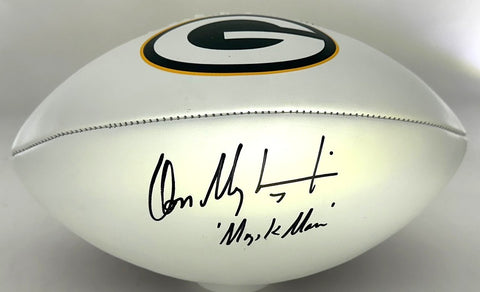 Packers DON MAJKOWSKI Signed White Panel Green Bay LOGO Football AUTO w/ MAJIK