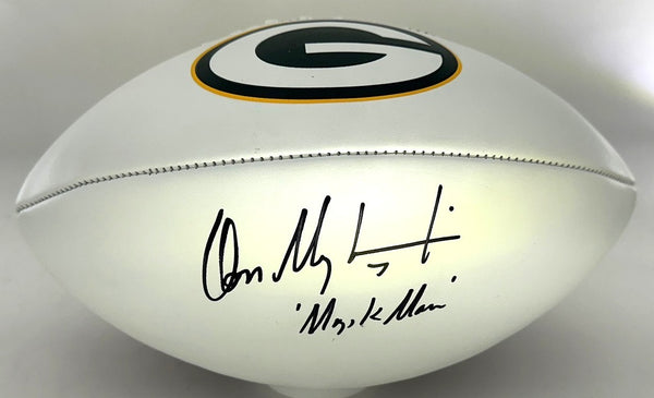 Packers DON MAJKOWSKI Signed White Panel Green Bay LOGO Football AUTO w/ MAJIK