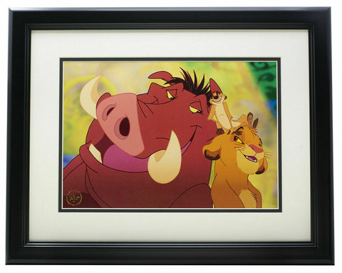 Walt Disney's The Lion King Framed 11x14 Simba+Timon+Pumbaa Photo